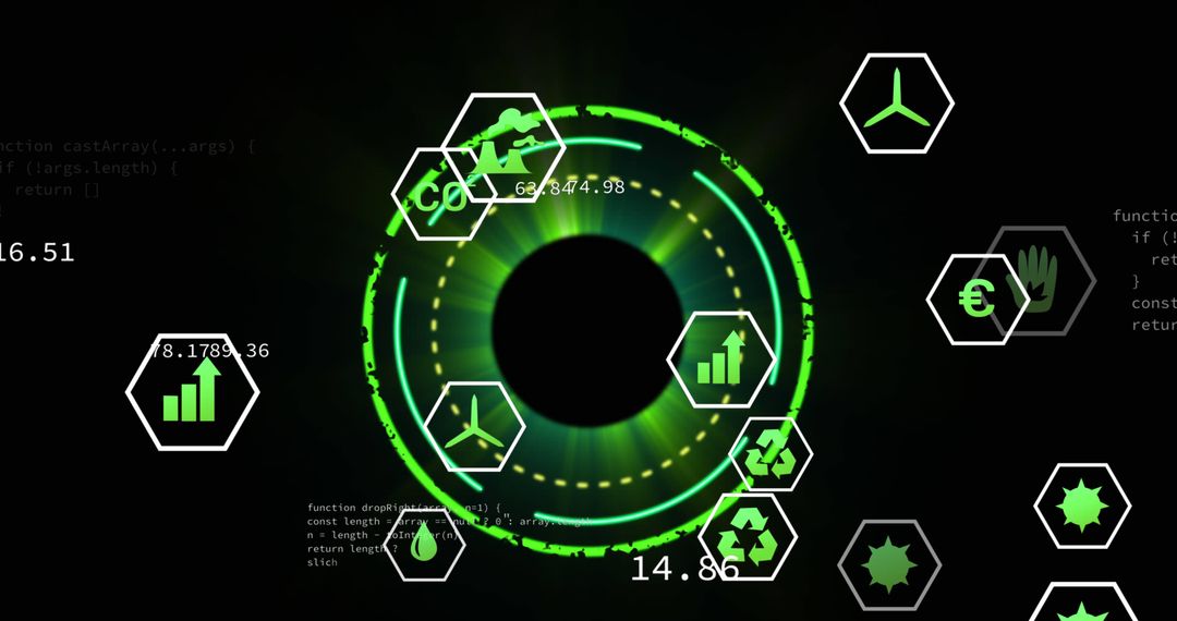 Digital Interface Scope with Data Processing Icons - Free Images, Stock Photos and Pictures on Pikwizard.com