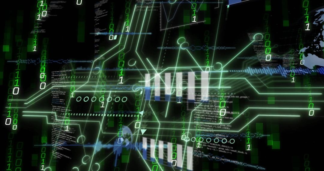 Digital Interface Displaying Data Code Connections - Free Images, Stock Photos and Pictures on Pikwizard.com