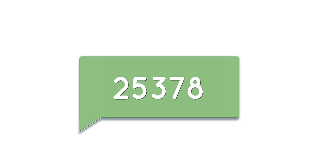 Large number message notification in speech bubble design