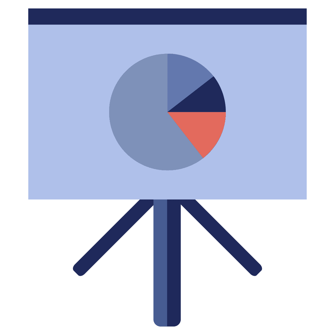Diagram Display on Tripod Stand with Transparent Background