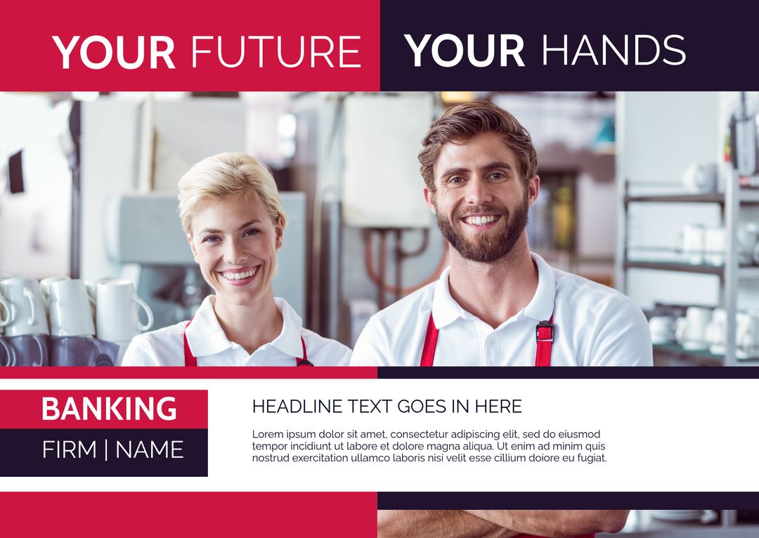 Smiling Bank Employees Exuding Trust and Partnership in Financial Institution