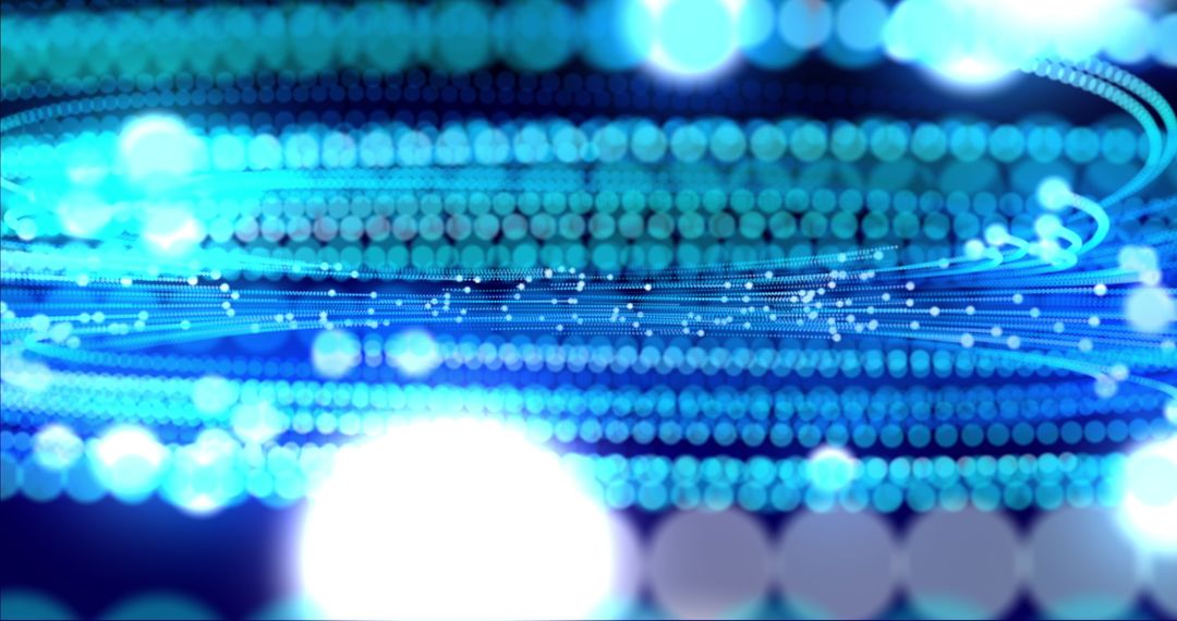 Futuristic Blue Light Trails Abstract Background