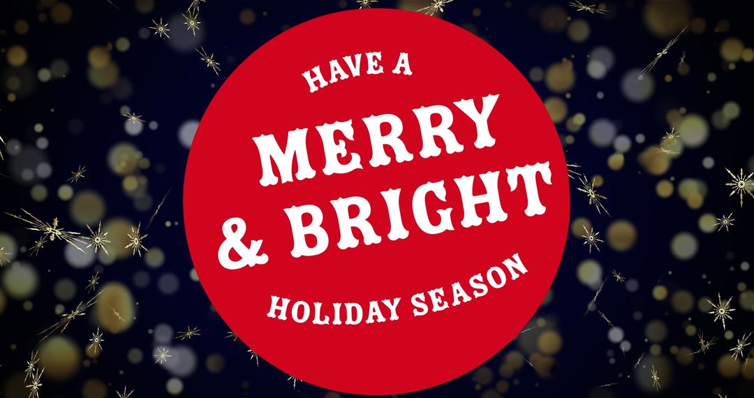 Festive Holiday Greeting with Snow and Cheerful Message