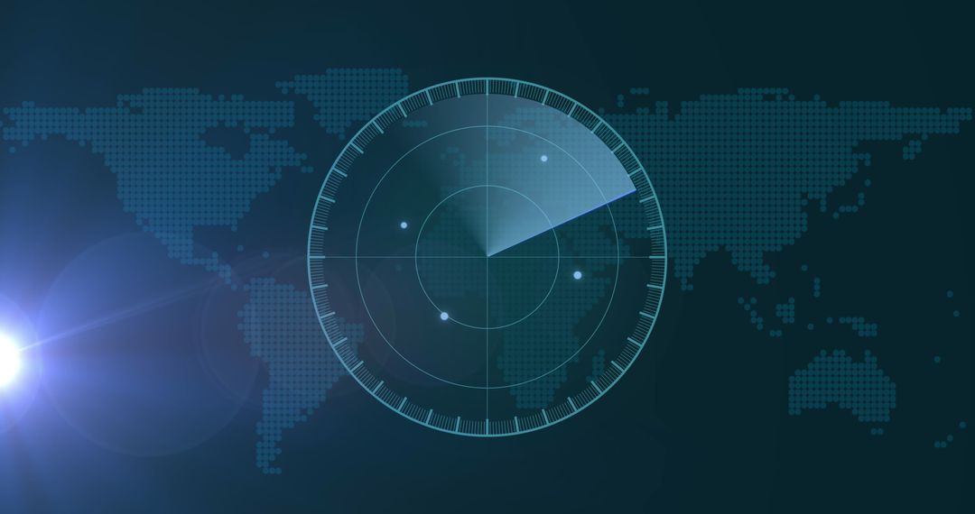 Digital Radar Interface with World Map