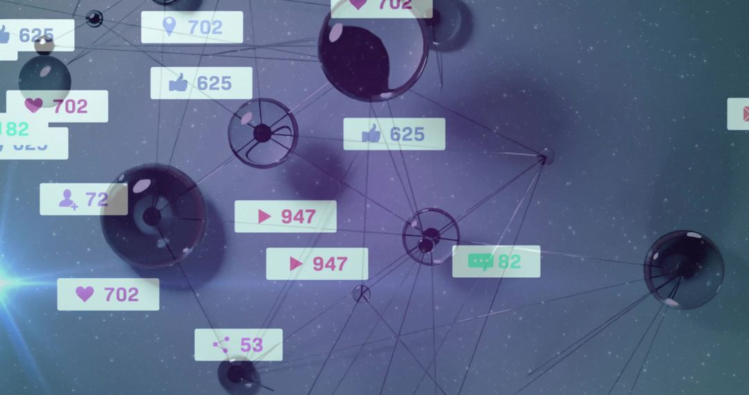 Futuristic Digital Network with Social Media Metrics