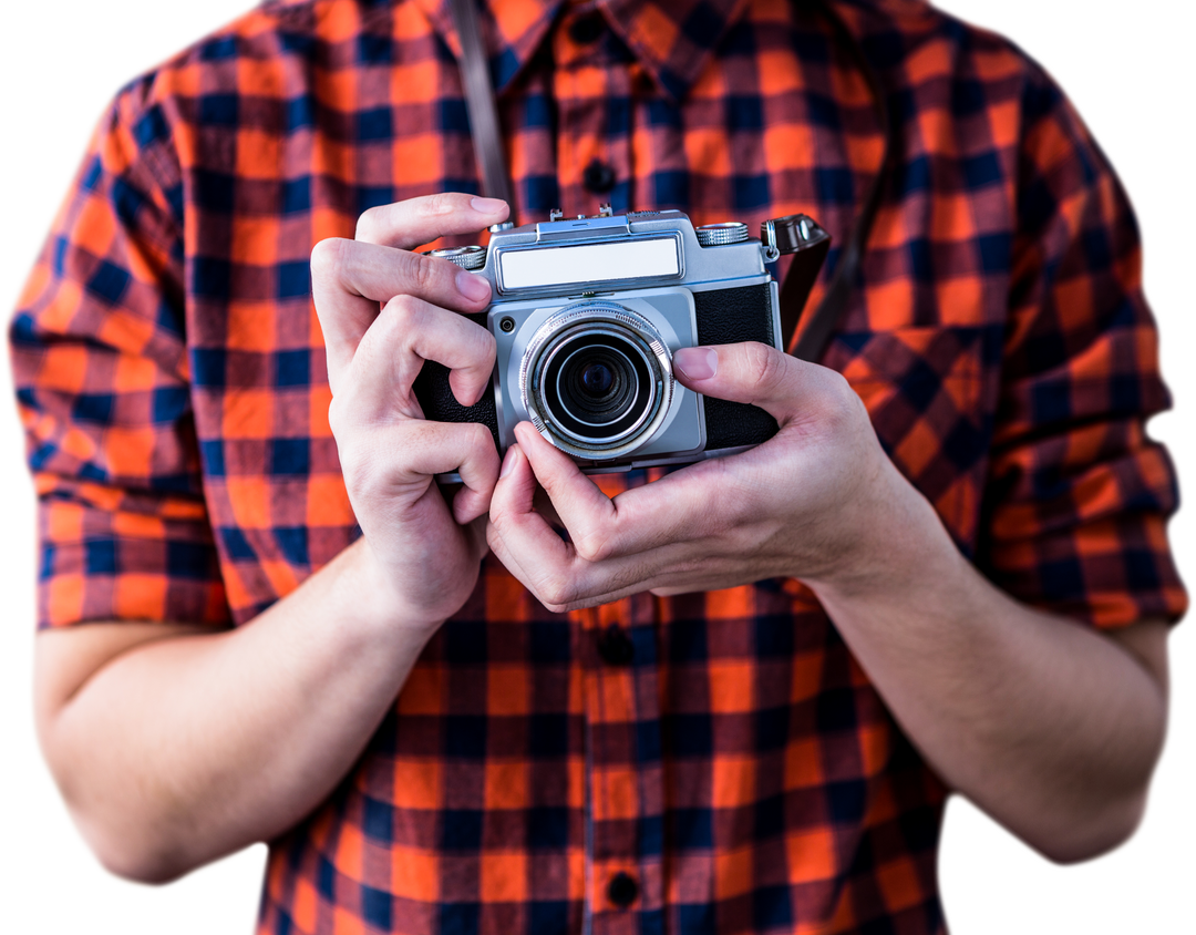 Closeup Hipster Holding Transparent Old Vintage Camera - Download Free Stock Images Pikwizard.com