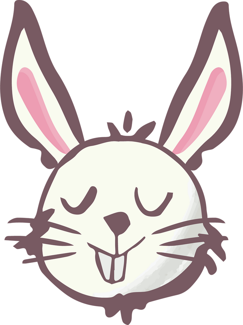 Cute Bunny Illustration Transparent Smiling Plush Rabbit Cartoon Artwork PNG - Download Free Stock Images Pikwizard.com