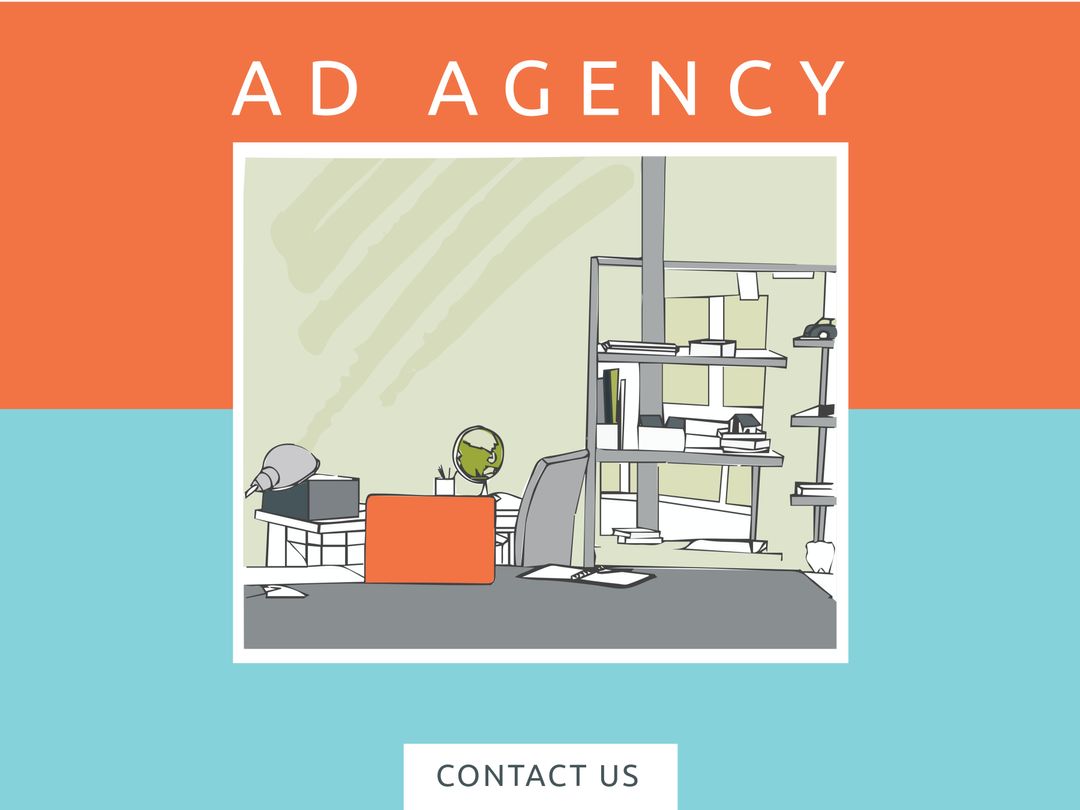 Minimalistic Ad Agency Template Highlighting Creative Services