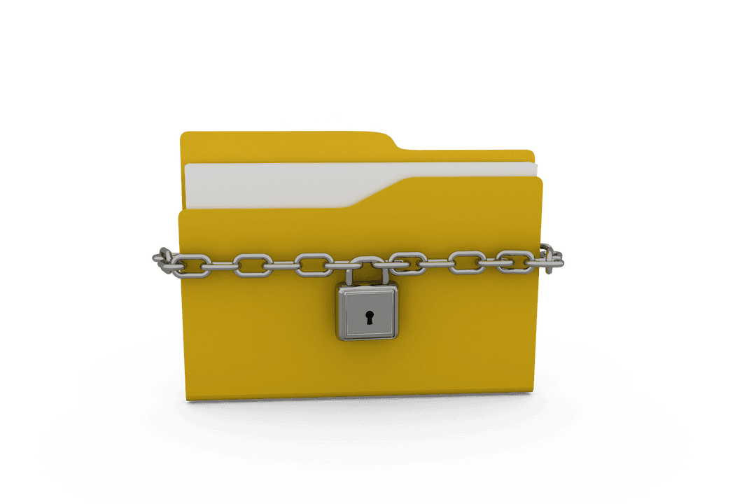 Transparent Digital Secure Folder with Lock and Chain - Download Free Stock Images Pikwizard.com