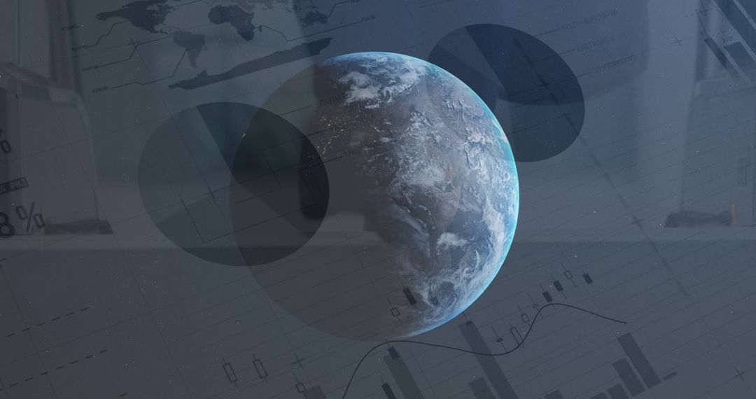 Earth Overlay with Data Visualization Elements