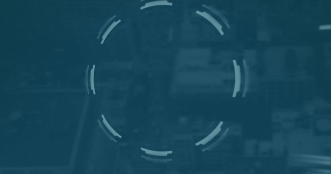 Digital Interface With Data Elements on Blue Background