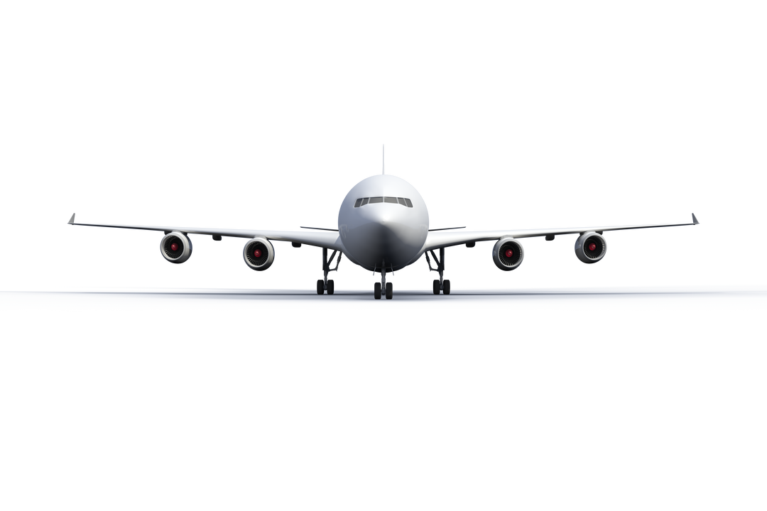 Transparent PNG Illustration of White Airplane Front View-Isolated Vector - Download Free Stock Images Pikwizard.com