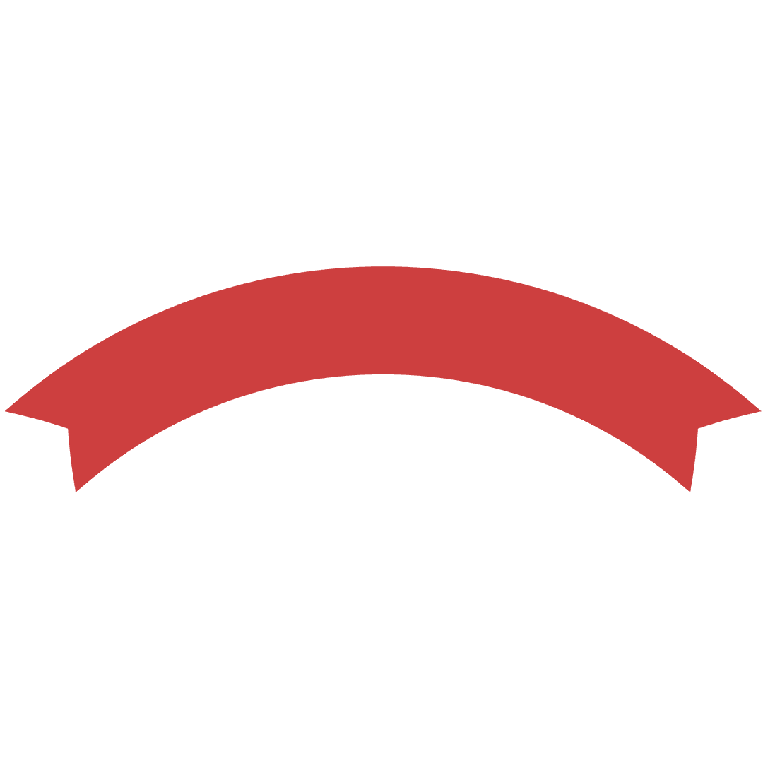 Red Ribbon Banner with Copy Space on Transparent Background
