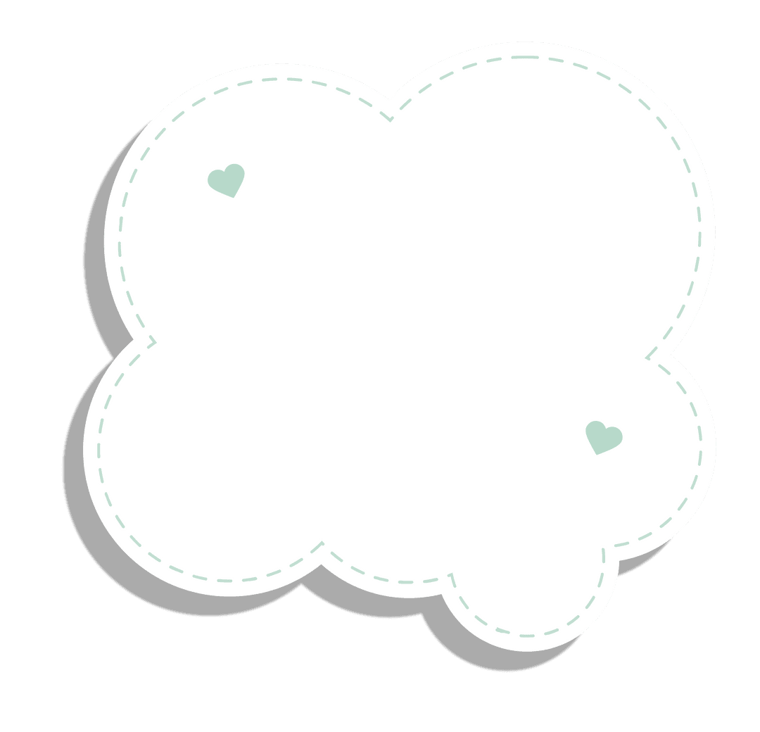 Whimsical Speech Bubble Vector on Transparent Background