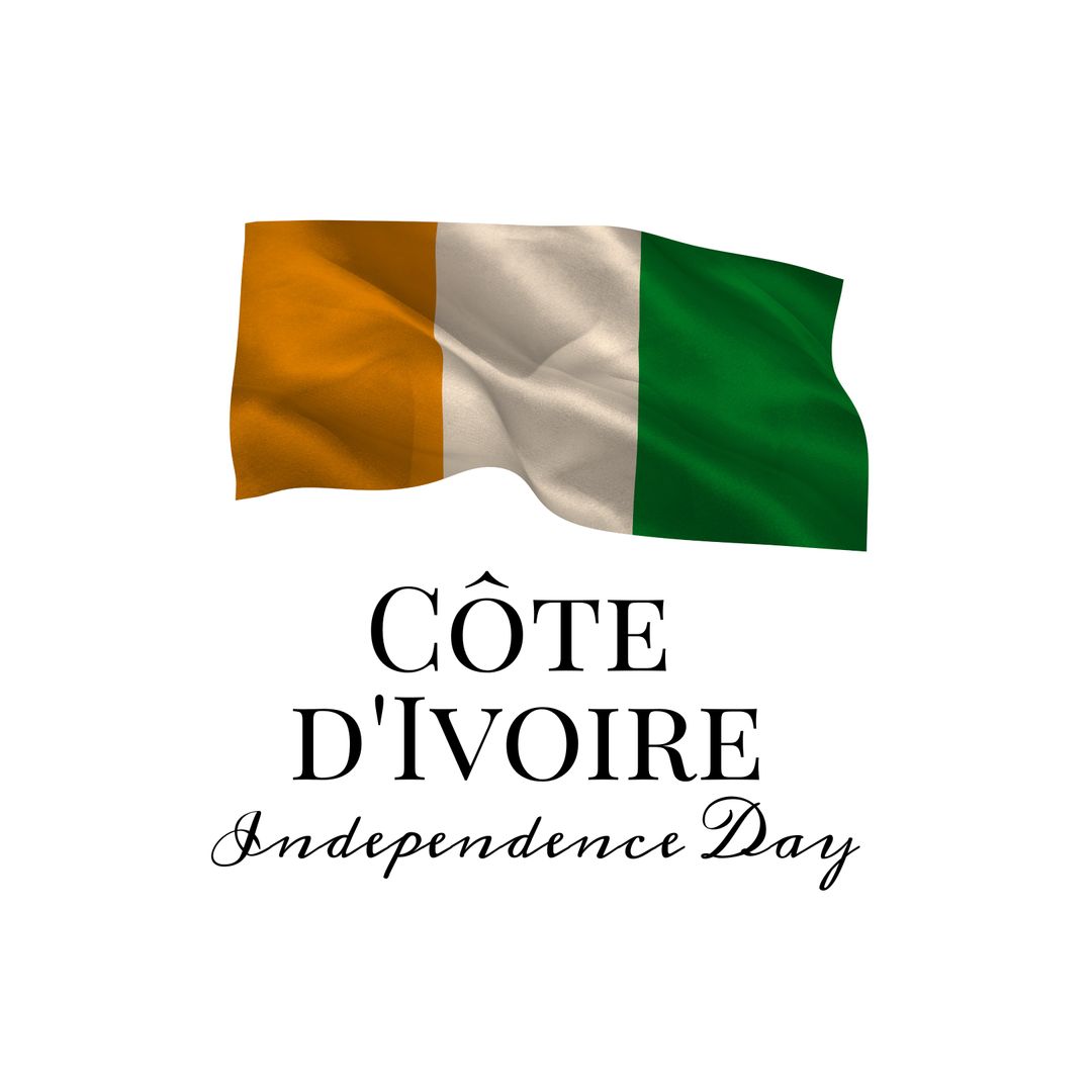 Côte d'Ivoire Independence Day Celebration with National Flag