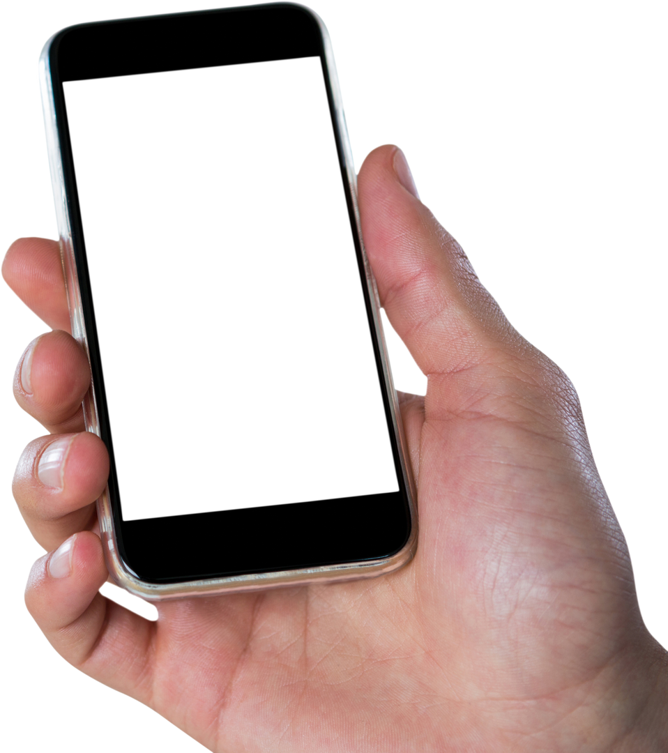 Transparent Screen Mobile Phone in Hand Mockup - Download Free Stock Images Pikwizard.com