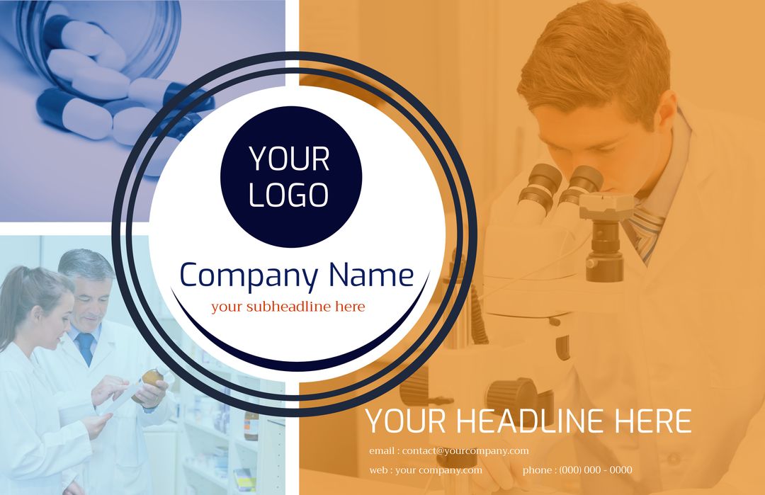 Healthcare Marketing Template with Lab and Medical Equipment - Download Free Stock Templates Pikwizard.com