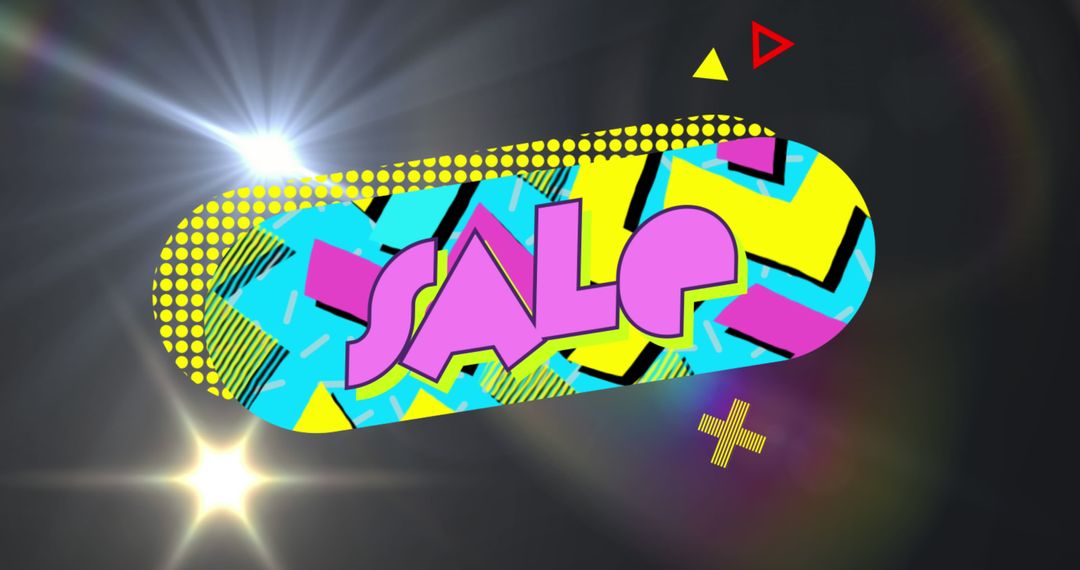 Dynamic Colorful Sale Banner with Retro Design