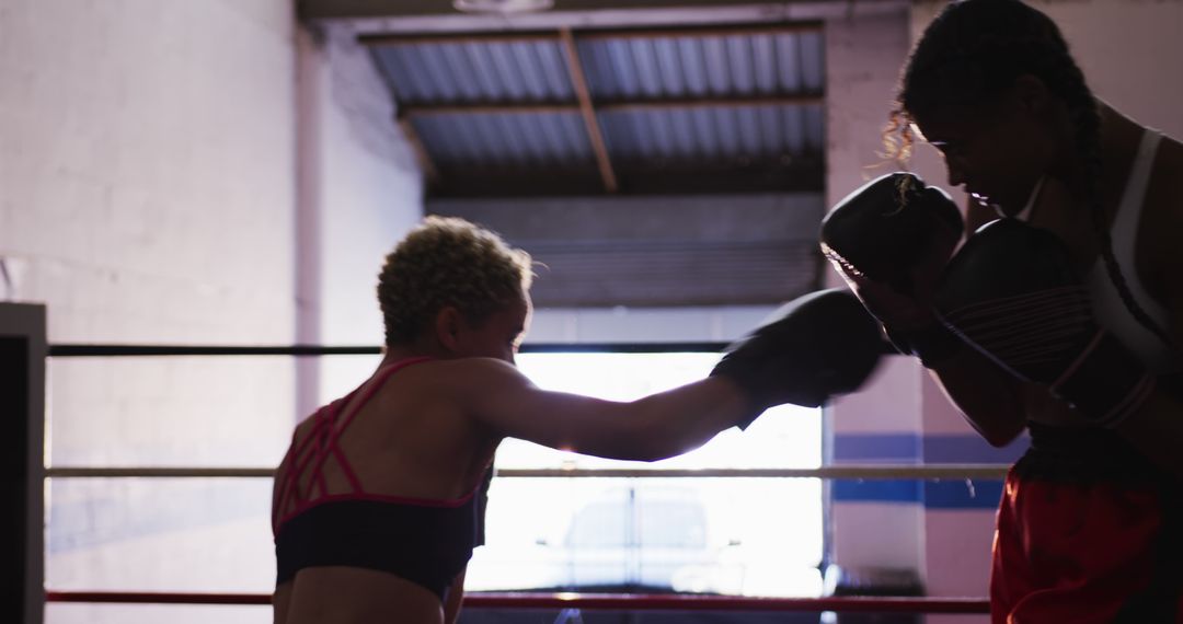 Women Practicing Boxing Sparring in Gym - Free Images, Stock Photos and Pictures on Pikwizard.com