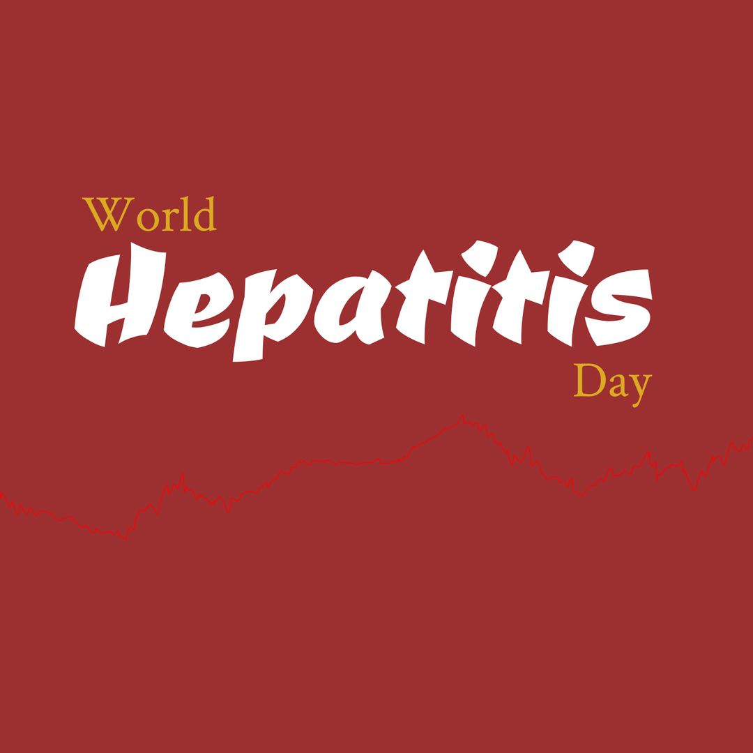 World Hepatitis Day with Pulse Line and Bold Text