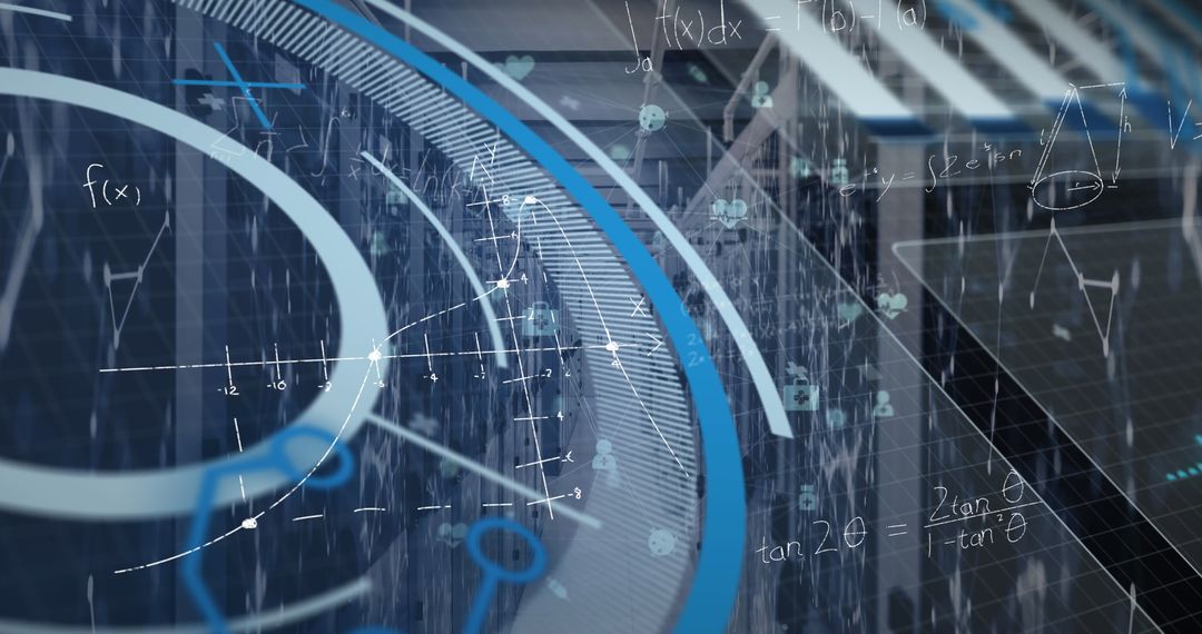 Digital Data Processing with Futuristic Analytics Overlay