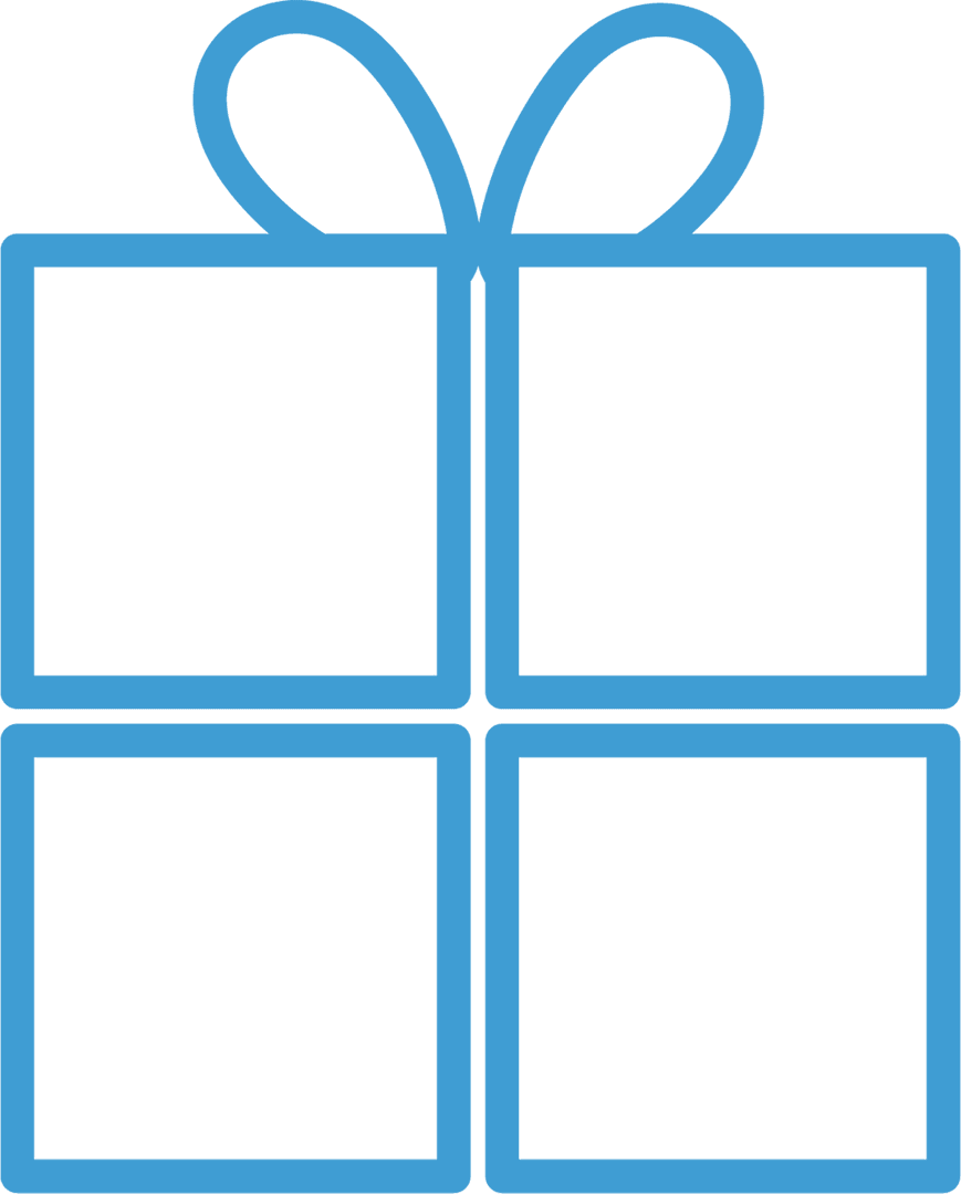 Transparent Gift Box Icon on White Background for Celebrations