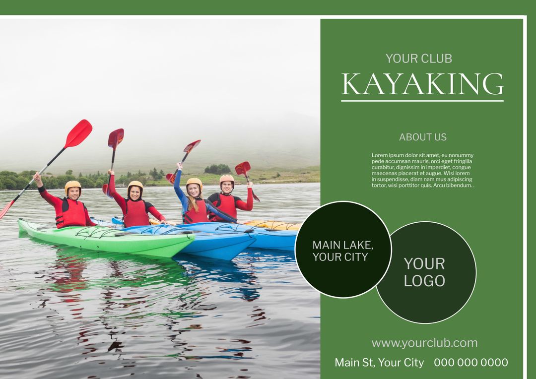 Exciting Kayaking Adventure Team Building Event at Main Lake - Download Free Stock Templates Pikwizard.com