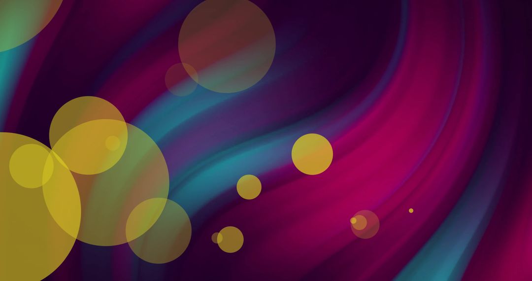 Vibrant Abstract Background with Circles and Waves
