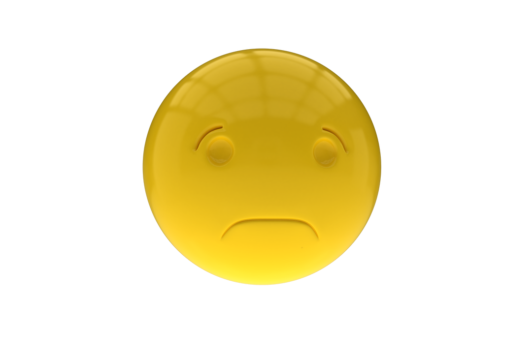 3D Transparent Sad Emoji with Worried Expression - Download Free Stock Images Pikwizard.com