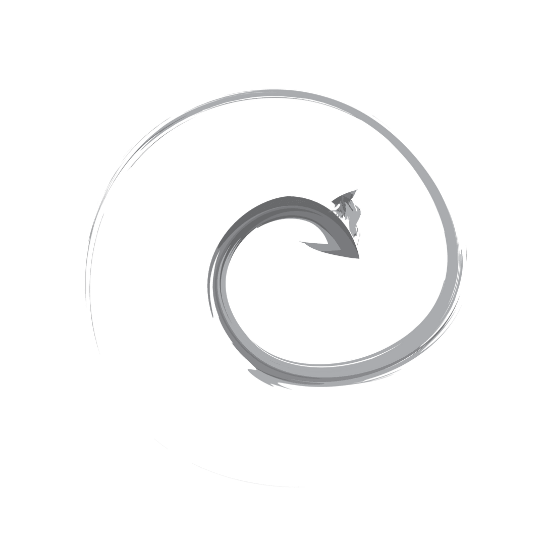 Abstract Gray Swirl on Transparent Background