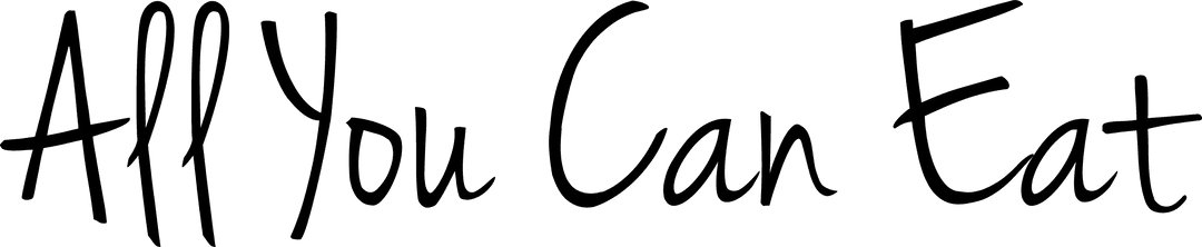 All You Can Eat Text Design on Transparent Background