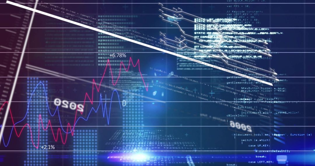 Digital Financial Data and Statistics Analyzing Concept
