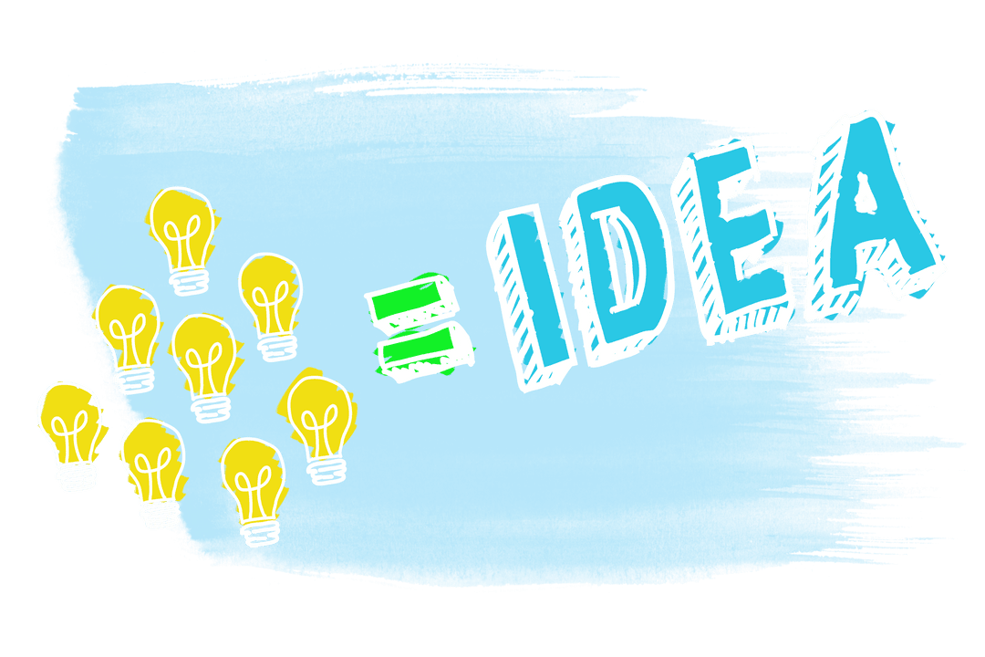 Transparent Brainstorming Creativity Light Bulb Idea Illustration
