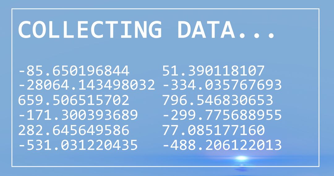 Collecting Data Digital Concept with Numerical Codes on Blue Background