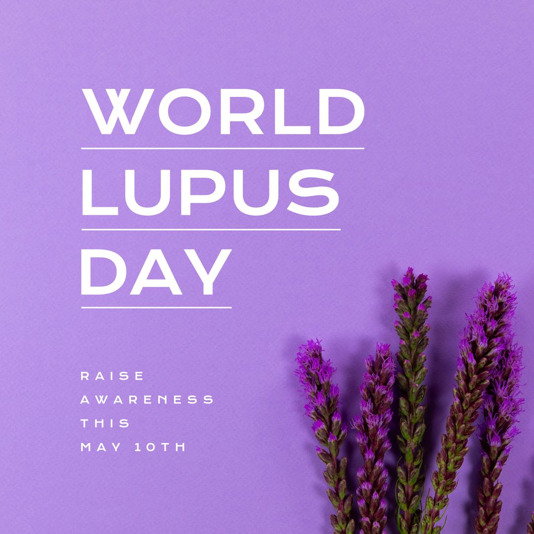 World Lupus Day Lavender Awareness Poster with Copy Space