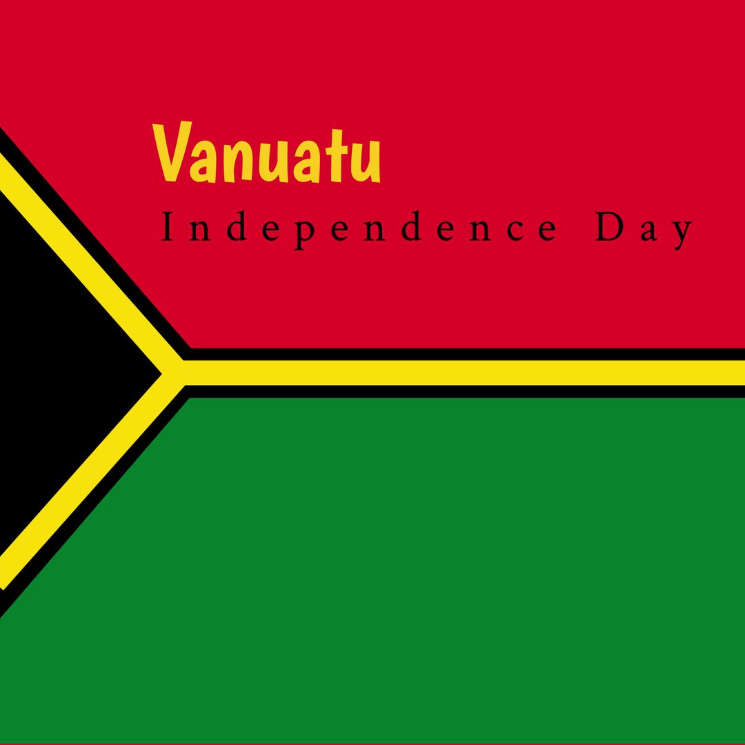 Vanuatu Independence Day Banner with National Flag Design