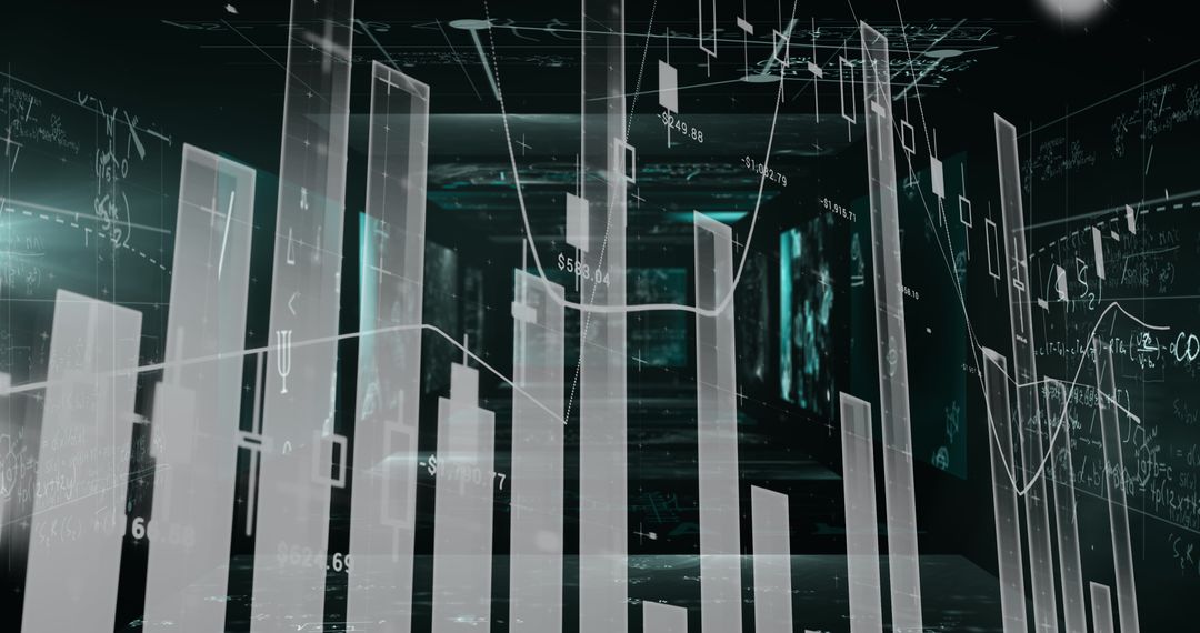 Digital Screens with Mathematical Data Visualization