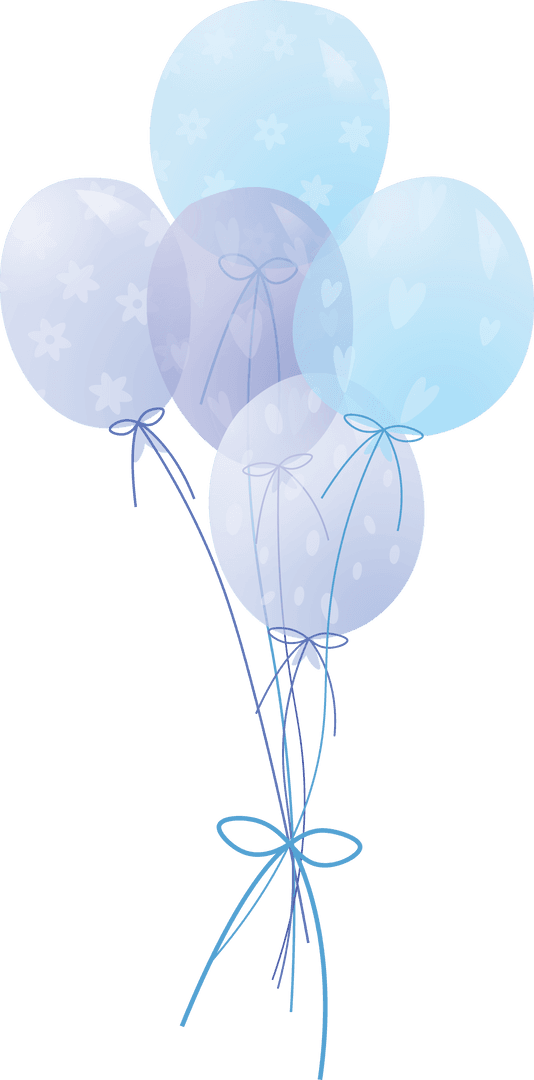 Blue Transparent Balloons for Celebrations and Parties