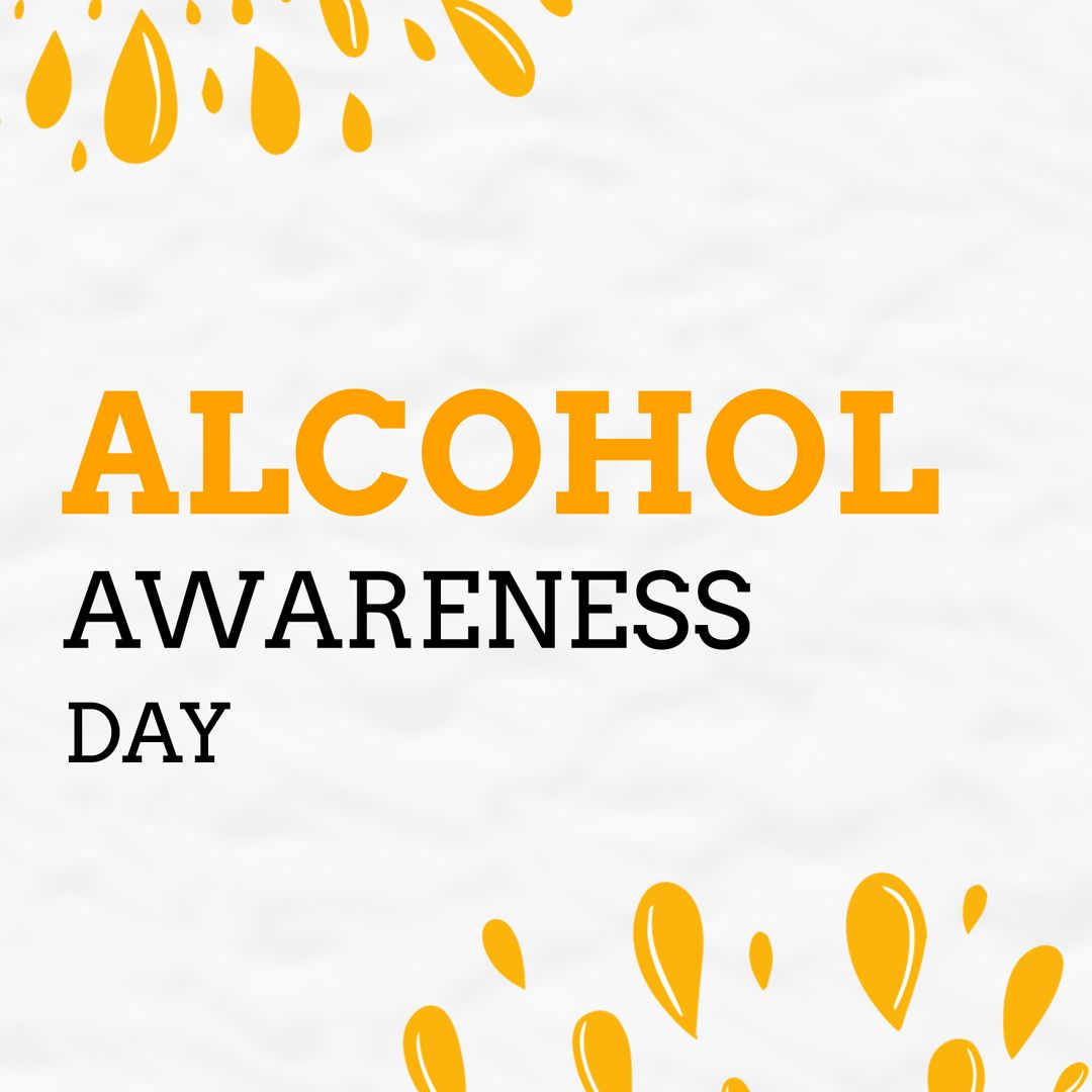 Alcohol Awareness Day Poster Design with Yellow Accents