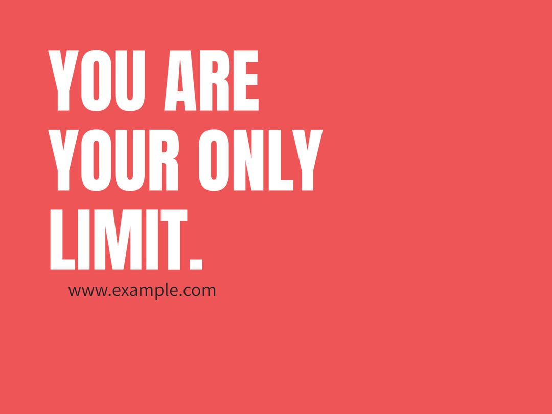 Motivational Quote On Red Background Emphasizing Self-Empowerment