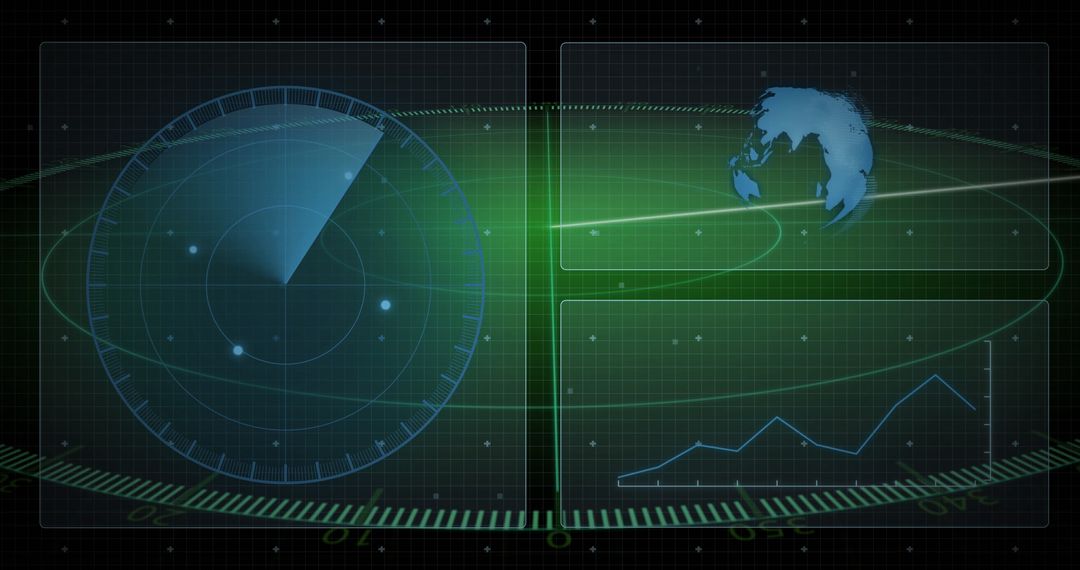 Digital Radar Interface with Global Data Scanning Screen