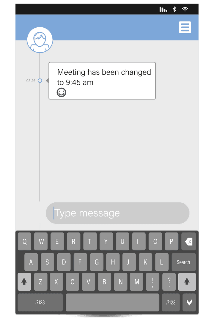 Transparent Smartphone Texting UI Illustration with Text Message - Download Free Stock Images Pikwizard.com