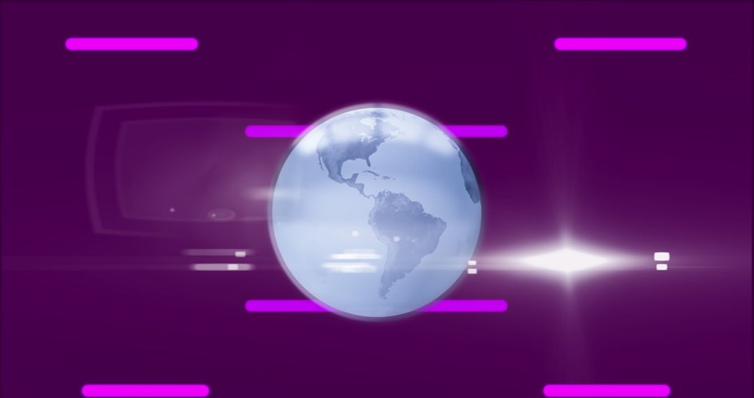 Digital Transformation Globe with Futuristic Data