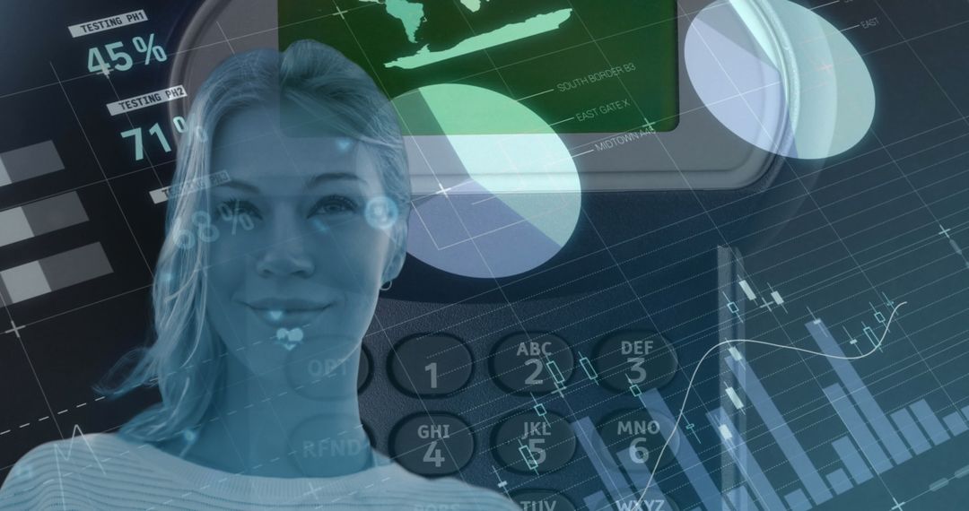 Futuristic Business Technology and Data Analysis Concept