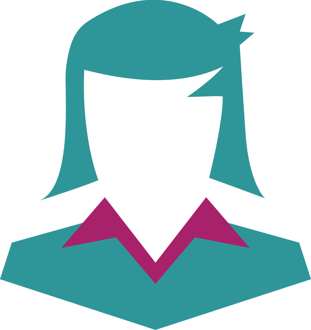 Transparent Vector Icon of Female Head Illustrated Digitally
