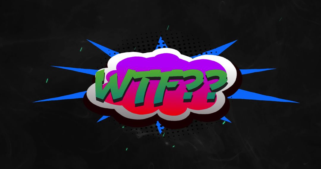 Colorful WTF Comic Text Pop Art Style