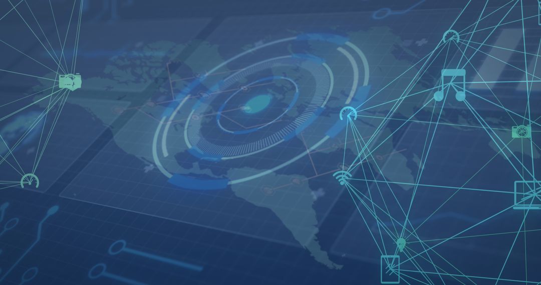 Global Technology Network with Digital Connections Overview