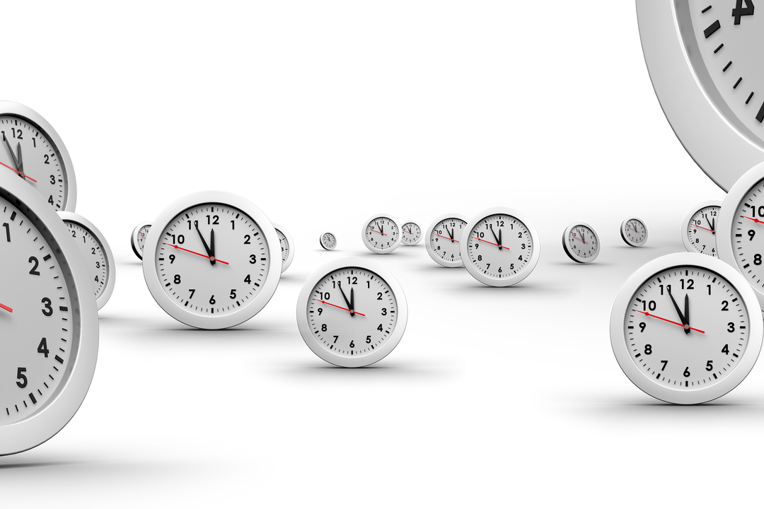 Digital Clocks on Transparent Background Celebrating Passage of Time - Download Free Stock Images Pikwizard.com