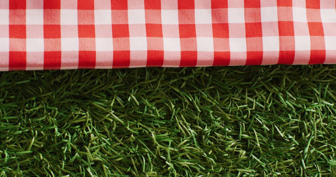 Red Checkered Picnic Blanket on Green Grass - Free Images, Stock Photos and Pictures on Pikwizard.com