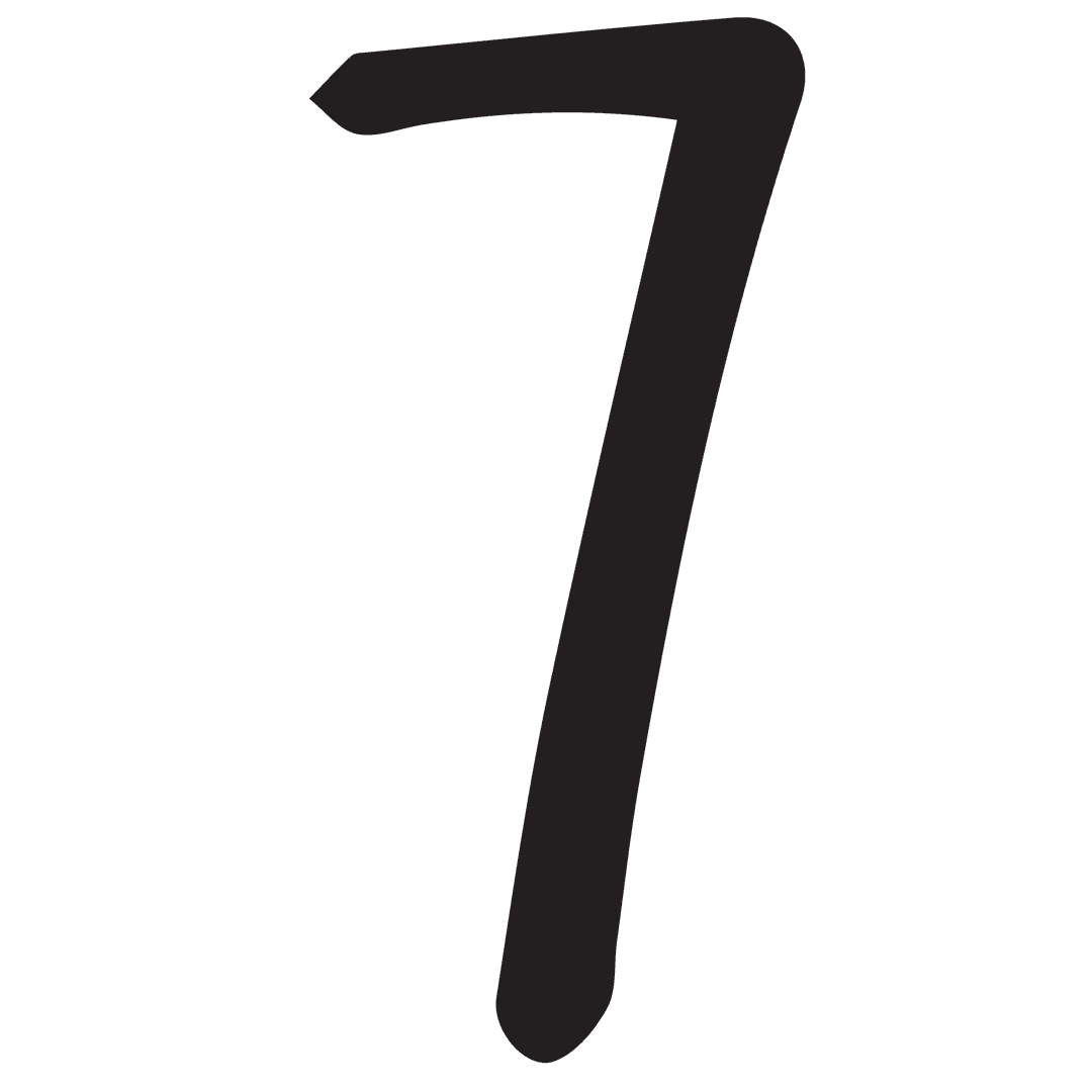 Black Number Seven on Transparent Background for Versatile Uses - Download Free Stock Images Pikwizard.com